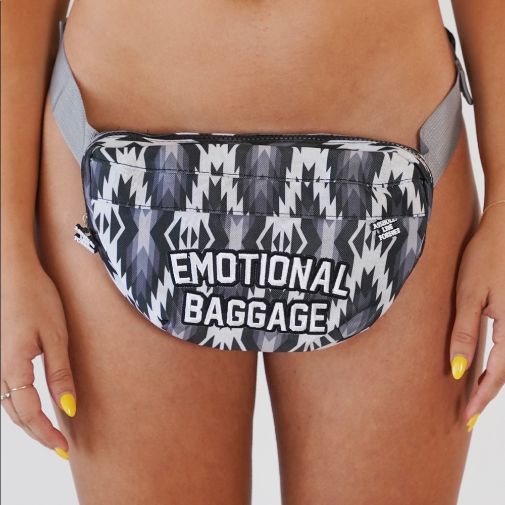 Assholes Live Forever Black Tribal Fanny Pack BNIB
